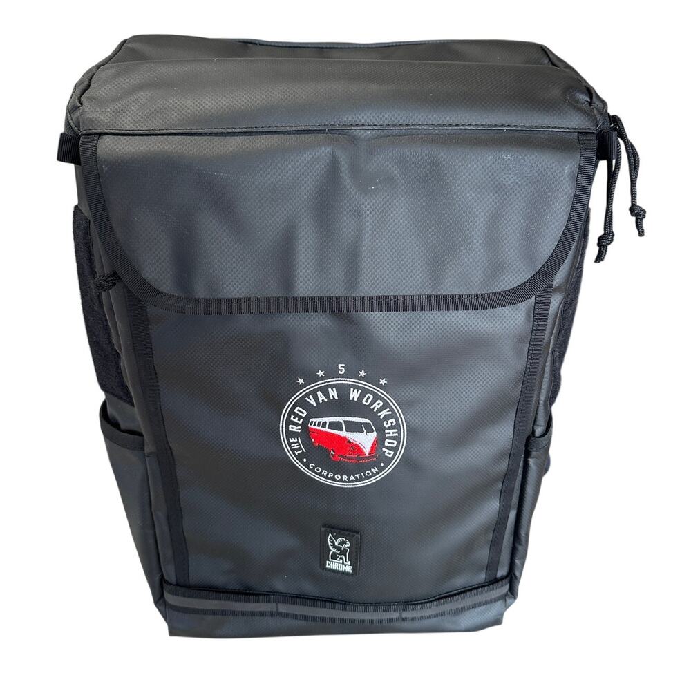 Chrome Industries Volcan + Backpack Embroidered Waterproof Ziptop Black Tech Bag